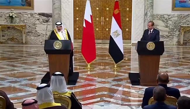 ننشر كلمة الرئيس السيسي مع "حمد بن عيسى آل خليفة" عاهل البحرين