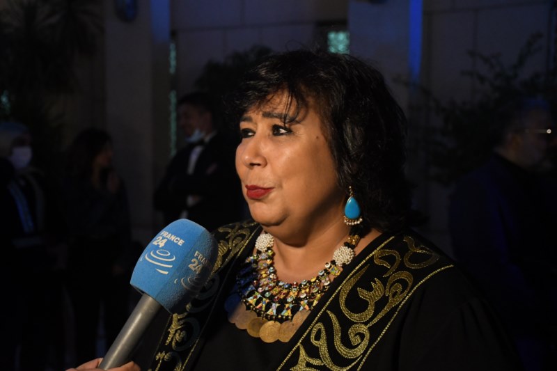 وزيرة الثقافة أثناء كلمتها