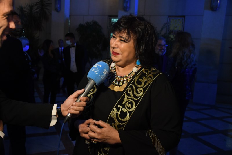 وزيرة الثقافة أثناء كلمتها