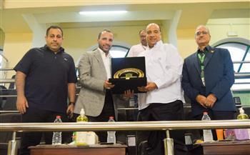 محمد مصيلحى يستقبل مرزوق الغانم بمقر نادى الاتحاد السكندرى