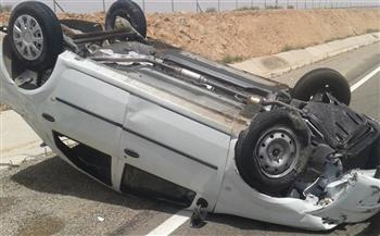   إصابة 4 في حادث انقلاب سيارة ملاكي بطريق طنطا - كفر الشيخ