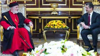 وضع المسيحيين فى العراق وسوريا على طاولة مسرور بارزانى