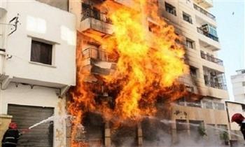   السيطرة علي حريق طابقين بعقار سكني في شبرا مصر