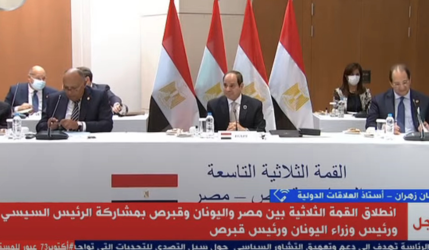 السيسى يلتقى برئيس وزراء اليونان بأثينا
