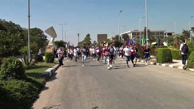 ماراثون رياضي بجامعة المنيا احتفالا بانتصارات أكتوبر