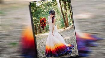   المزج بالألوان أحدث صيحة لفساتين الزفاف