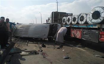   إصابة 7 أشخاص فى تصادم سيارتين على طريق ميت غمر - المنصورة 