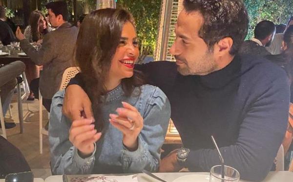 كريم فهمى يتألق برفقة زوجته على انستجرام