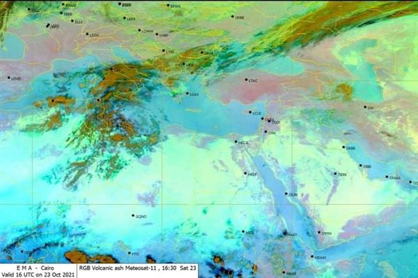 الأرصاد توضح تأثير غازات بركان لابالما على مصر