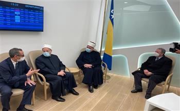 وصول مفتي الجمهورية إلى مطار سراييفو الدولي في مستهل زيارته للبوسنة والهرسك
