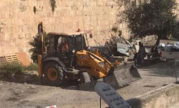   الاحتلال الإسرائيلي يستأنف أعمال تجريف المقبرة اليوسفية بالقدس
