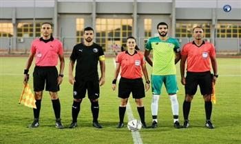 أول ظهور للحكم شاهندة بالدورى المصرى