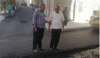 إصلاحات هبوط أرضى ورفع كفاءة الطرق بغرب الإسكندرية