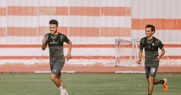 مران الزمالك.. فقرة بدنية للاعبين في مجمع الصالات الدولية