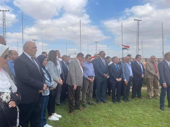«صبحى و آمنة» يفتتحان ميدان الرماية والملعب الخماسي بوادى النطرون
