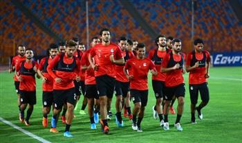 المنتخب يجرى تدريباته استعدادًا لموجهة ليبيا