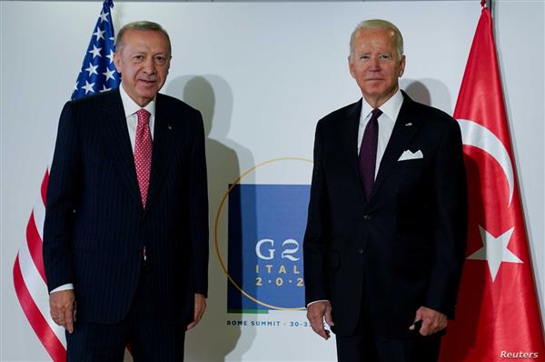 تفاصيل لقاء بايدن وأردوغان فى روما