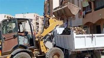   رفع٩٠ طن قمامة ومخلفات بمركز ومدينة شبراخيت
