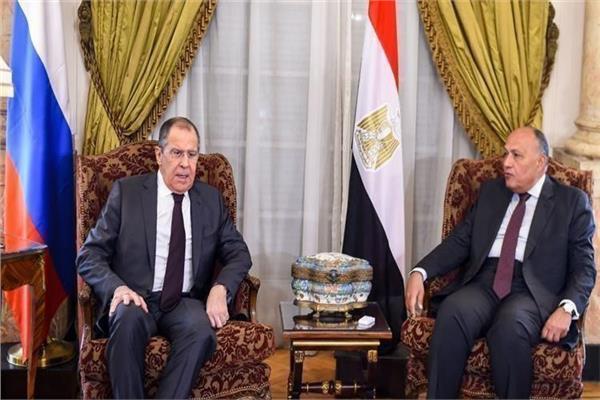 مؤتمر صحفى لوزير الخارجية ونظيره الروسي.. بث مباشر