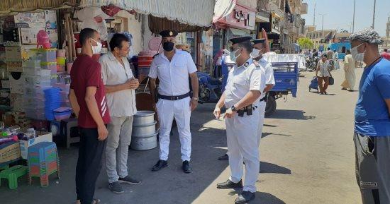حملة مكبرة لشرطة المرافق بالأقصر لرفع الاشغالات والتعديات علي الطرق