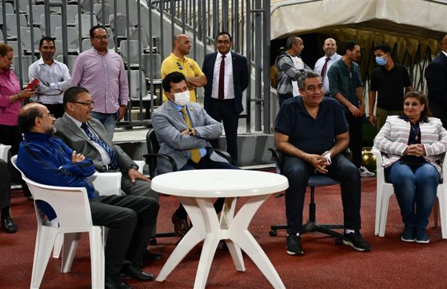 وزير الرياضة يشهد مران المنتخب الوطني في برج العرب استعدادا لمباراة ليبيا