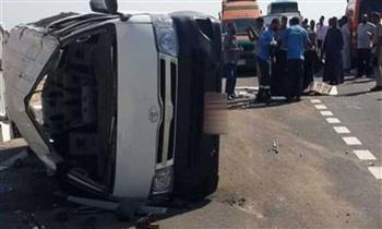   إصابة 8 في انقلاب سيارة بجوار «أبو طرطور» في الوادي الجديد