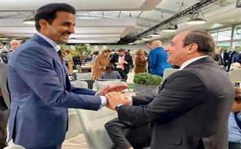   الرئيس السيسي يلتقي أمير قطر على هامش قمة جلاسكو