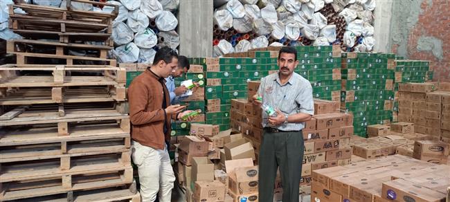 ضبط مصنع منظفات لمواد  مجهولة المصدر ومخزنين لمواد غذائية منتهيه الصلاحية