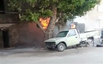 انفجار علبة كهرباء بالعزبة البحرية في حلوان