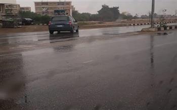 غلق طريق قنا - سفاجا بسبب سقوط الأمطار الغزيرة