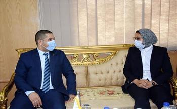 نائب محافظ الوادي الجديد تلتقي رئيس الهيئة العامة لمحو الأمية