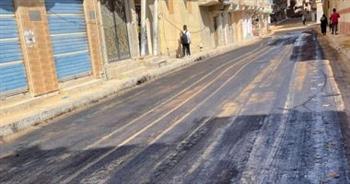 رصف 90 % من شارع عادل  المصري و 17 شارع متفرع منه بالإسكندرية