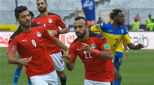 شاهد هدف مصر الثاني في مرمى الجابون