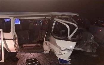 إصابة 13 شخصا في حادث تصادم سيارة بميكروباص على الطريق الدائري بالغردقة