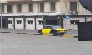   تواصل هطول الأمطار الغزيرة على الإسكندرية
