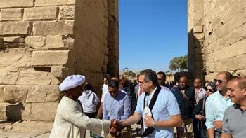 وزير الآثار يتفقد معابد الأقصر والكرنك 