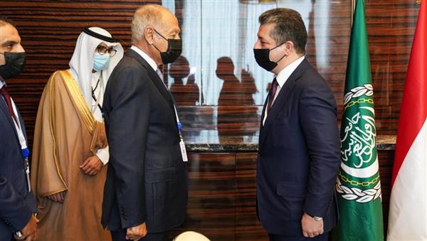 أبو الغيط يلتقي رئيس وزراء إقليم كردستان العراق على هامش حوار المنامة