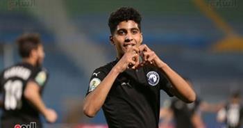 إبراهيم عادل يحرز هدف بيراميدز الثالث فى شباك إيسترن كومبانى