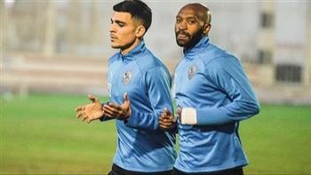 أشرف بن شرقي وشيكابالا يؤازران لاعبي الزمالك أمام البنك الأهلي