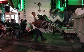   ثلاث حملات لإزالة الاشغالات والحواجز من شوارع حي وسط الاسكندرية