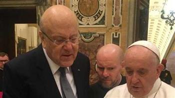   البابا فرنسيس يلتقى ميقاتى في الفاتيكان