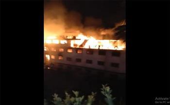 حريق هائل فى مركب نيلى بمنطقة المعادى