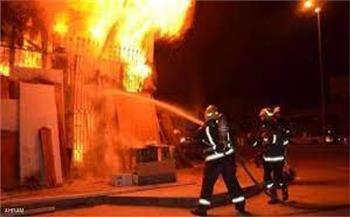 إصابة عاملين في حريق مصنع حلويات ببلبيس
