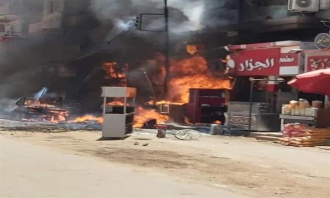 السيطرة على حريق محل تجاري بـ حدائق المعادي