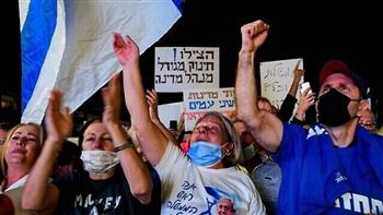   الآلاف يحتشدون ضد الحكومة الإسرائيلية فى تل أبيب