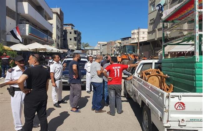 حملات مكثفة لضبط المخالفين بعزبة البرج في دمياط 