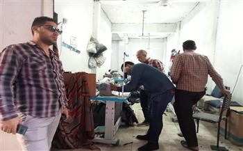   محافظة الجيزة تضبط ٥ مصانع مخالفة  ببولاق الدكرور
