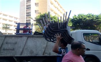   3 حملات لإزالة الاشغالات والحواجز من شوارع حي وسط الإسكندرية 