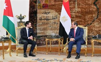   السيسي يبحث مع ولى العهد الأردنى سبل تعزيز أوجه التعاون الثنائي