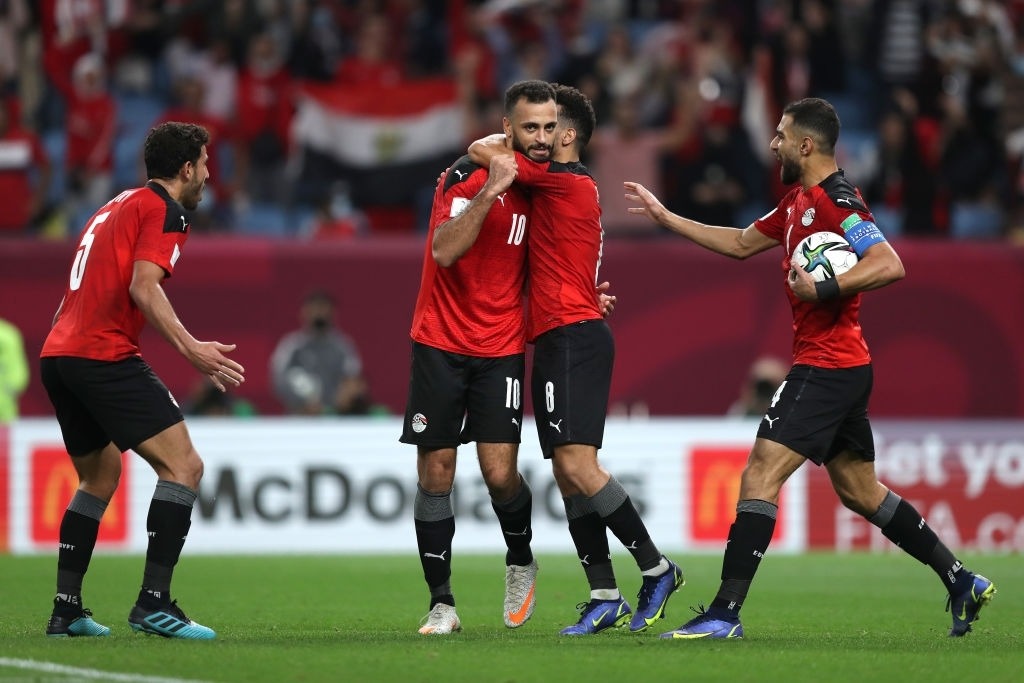 رفعت يتقدم لمنتخب مصر بالهدف الثانى أمام الأردن بكأس العرب